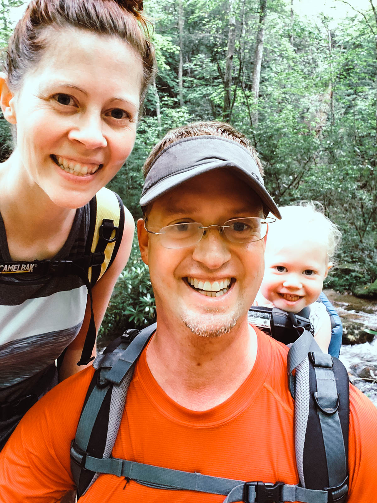 Family photo at Great Smoky Mountain National Park
